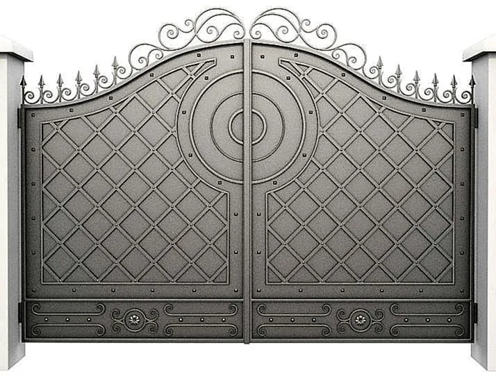 Распашные ворота Commander-8 (Нитроэмаль) - внешняя сторона